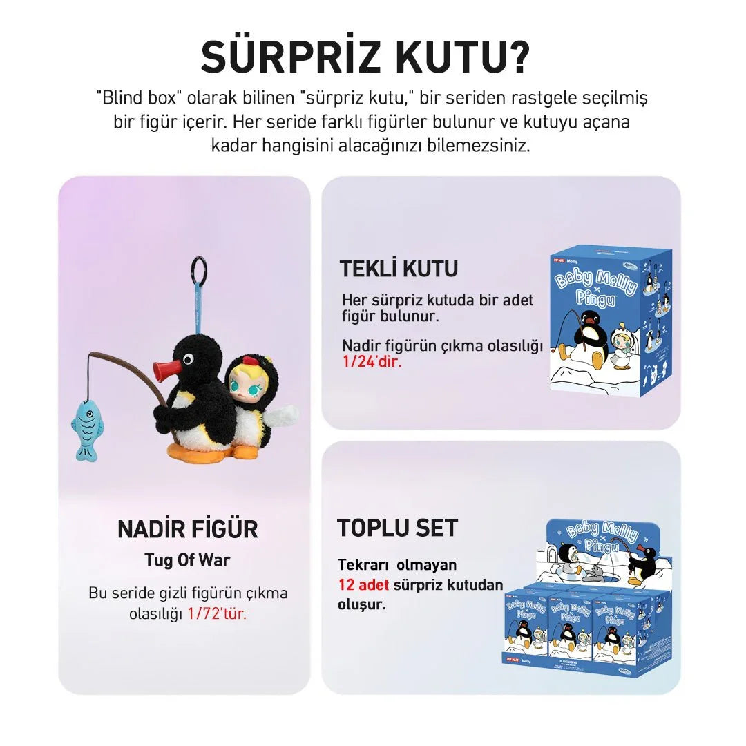 POP MART BABY MOLLY X PINGU HAPPY FISHING SÜRPRİZ KUTU SERİSİ