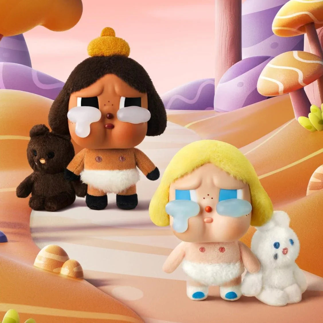 POP MART CRYBABY CRYING AGAIN BABY BROWN (GİZLİ VERSİYON) YÜZ PELUŞ FİGÜR