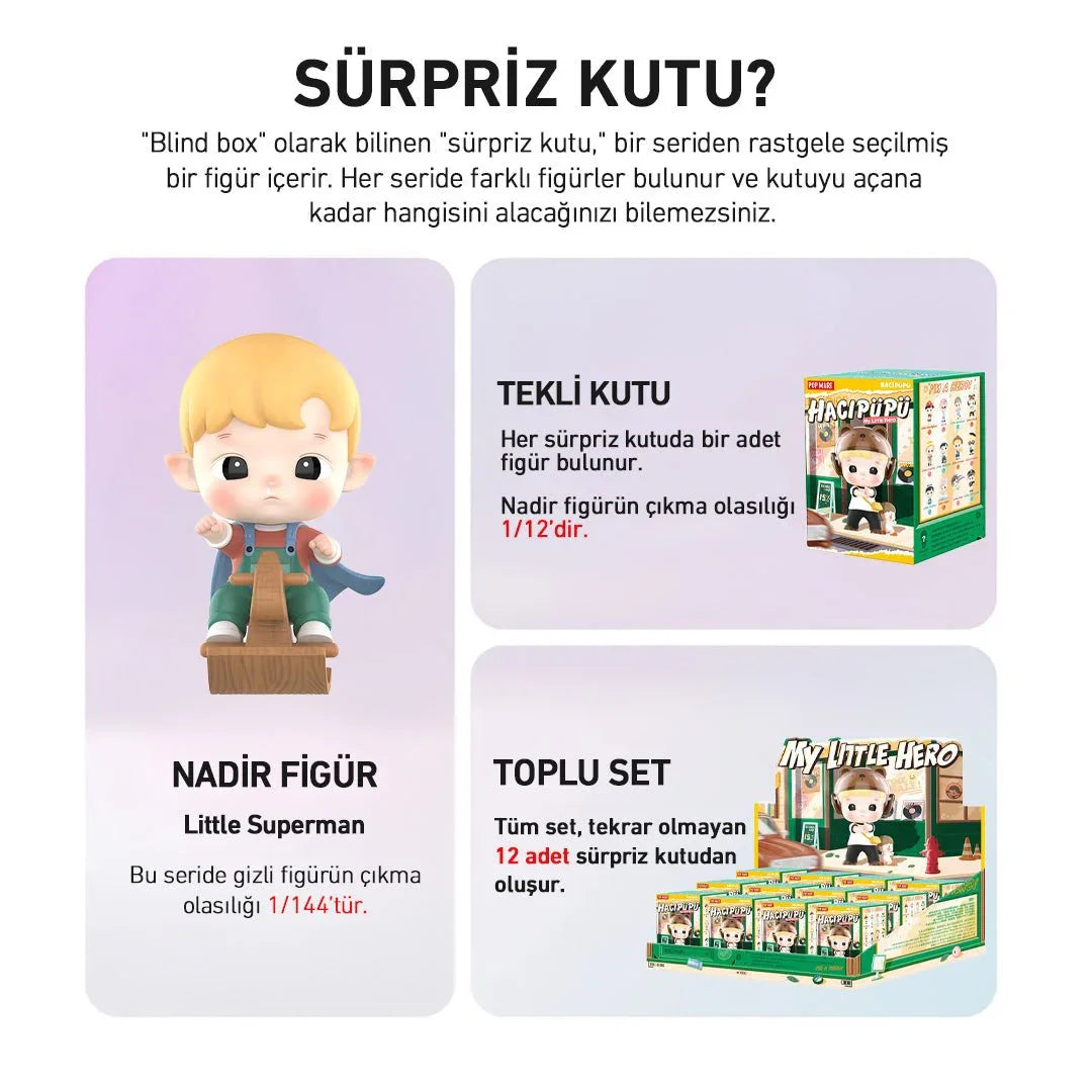 POP MART HACIPUPU MY LITTLE HERO SÜRPRİZ KUTU SERİSİ