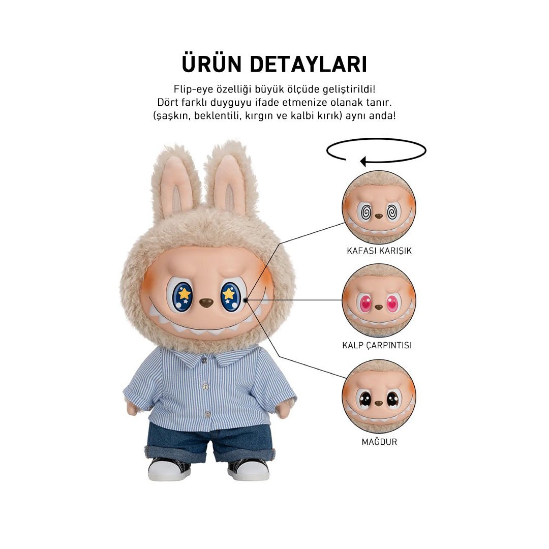 POP MART LABUBU THE MONSTERS FLIP WITH ME PELUŞ BEBEK