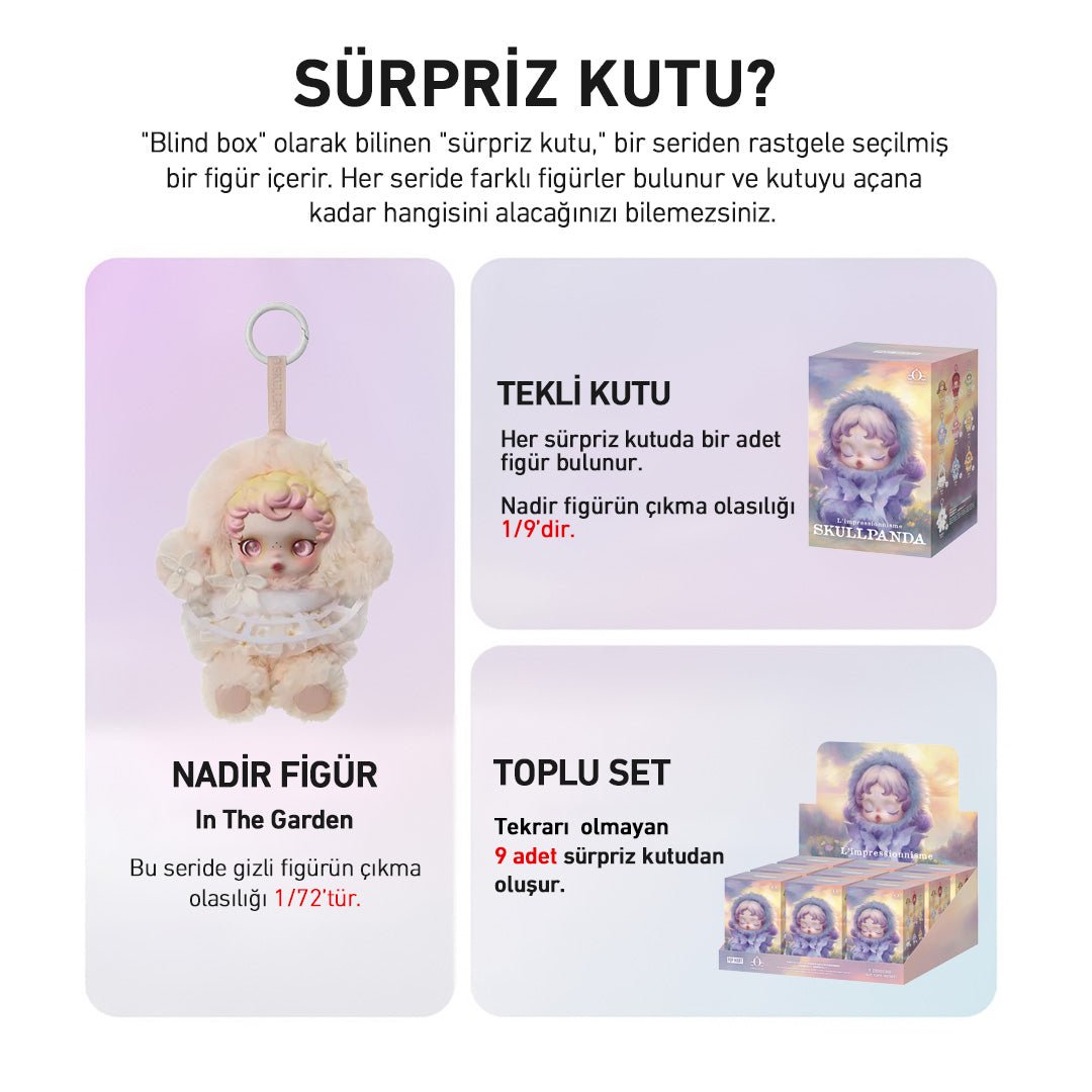 POP MART SKULLPANDA L'IMPRESSIONNISME SÜRPRİZ KUTU SERİSİ